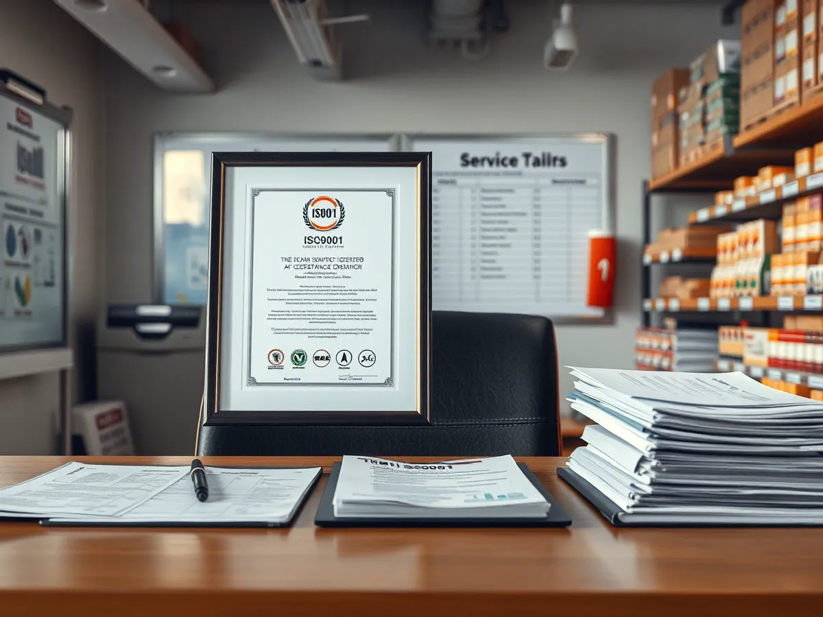 ISO9001质量管理体系认证证书与核对材料